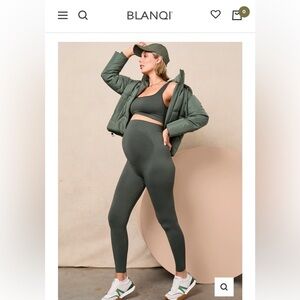 BLANQI EVERYDAY
Maternity Belly Support Leggings in Forest Night